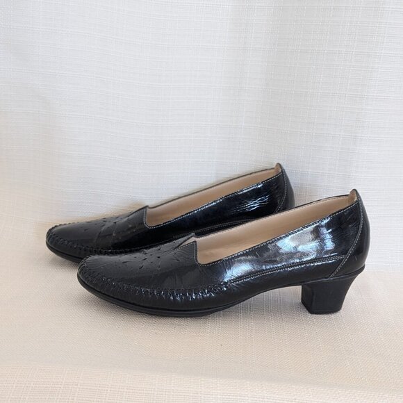 S.A.S Sonyo Black Patent Leather Heels Women's Size 10 - Picture 4 of 9
